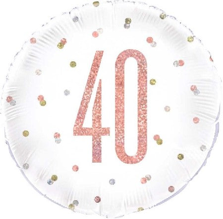 Rose Gold Glitz Age 40 Balloon I 40th Birthday Party I My Dream Party Shop