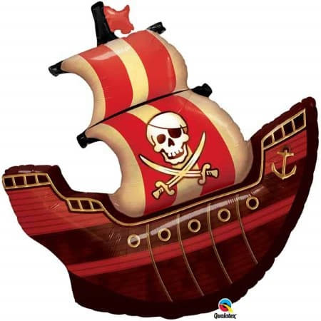 Super Shape 40 Inch Pirate Ship Foil Balloon I Modern Pirate Party I My Dream Party Shop UK