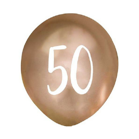50th Birthday Chrome Gold Balloons I 50th Birthday Party Decorations I My Dream Party Shop