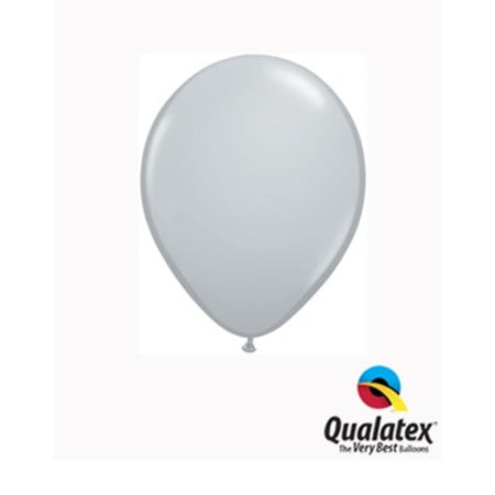 Grey 5 Inch Balloons by Qualatex I Plain latex Party Balloons I UK
