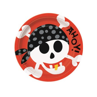 Red, Black and White Pirate Plates I Cool Pirate Party Tableware I My Dream Party Shop I UK