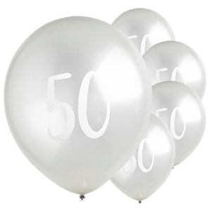 50 Silver Balloons I 50th Birthday Party Decorations I My Dream Party Shop UK