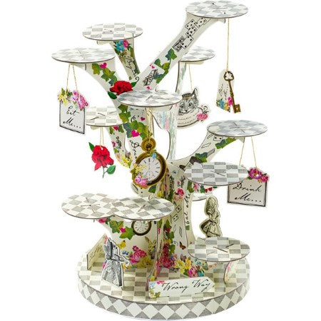 Mad Hatters Tea Party Tree Shaped Cake Stand I Alice in Wonderland Party I My Dream Party Shop UK