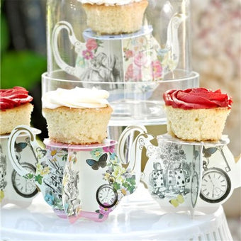 Truly Alice Mini Teapot Cake Stands I Alice in Wonderland Party Supplies I My Dream Party Shop UK