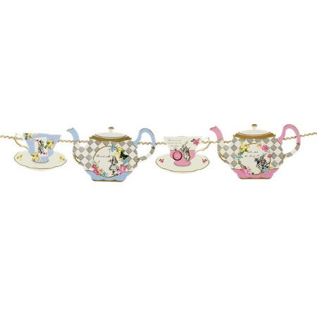 Alice in Wonderland Tea Party Garland I Mad Hatters Tea Party I My Dream Party Shop UK