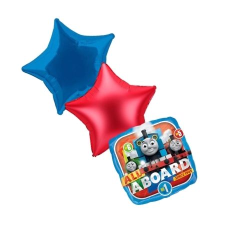 All Aboard Thomas Helium Balloon Trio I My Dream Party Shop