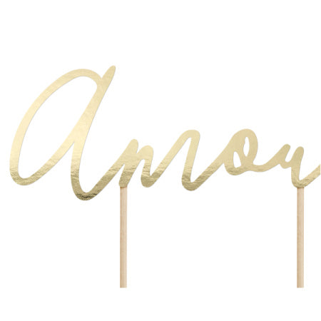 Gold Amour Cake Topper I Engagement Cake Decoration I My Dream Party Shop I UK