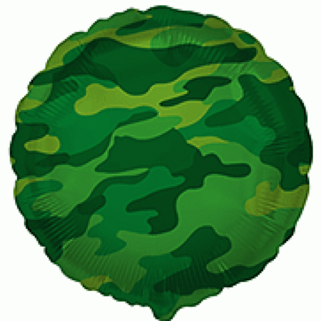 Camouflage Print Round Balloon I Army Party Supplies I My Dream Party Shop