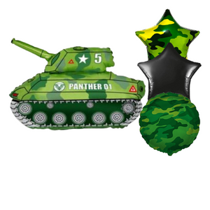 Army Tank and Camouflage Helium Balloon I My Dream Party Shop