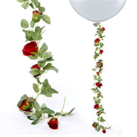 Artificial Red Rose Garland I Valentines Day Decorations I My Dream Party Shop