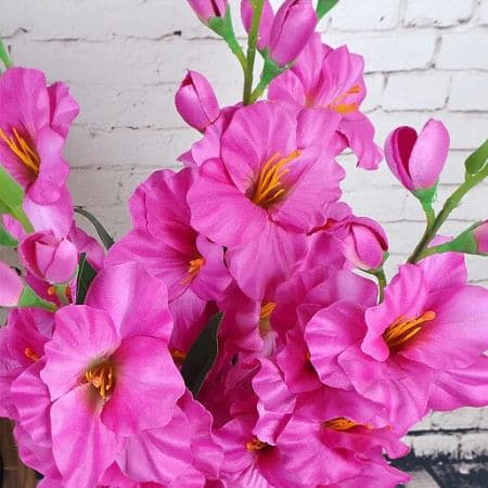 Artificial Dark Pink Gladioli Flower I Artificial Wedding Flowers I My Dream Party Shop I UK