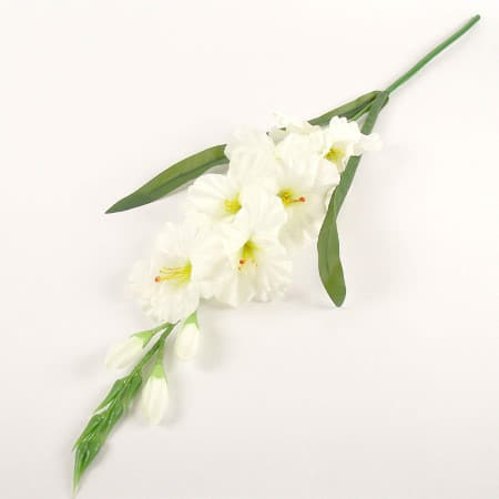 Artificial White Gladioli Flower I Artificial Flowers for Weddings I UK