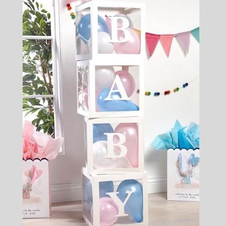 Stackable Baby Balloon Boxes I Baby Shower Party Supplies I My Dream Party Shop