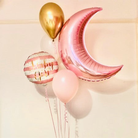 Pink Baby Girl Helium Balloon Set for Collection Ruislip I My Dream Party Shop