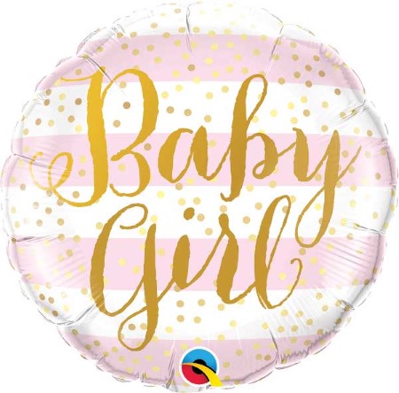 Baby Girl Pink Stripe Balloon I Baby Shower Balloons I My Dream Party Shop UK