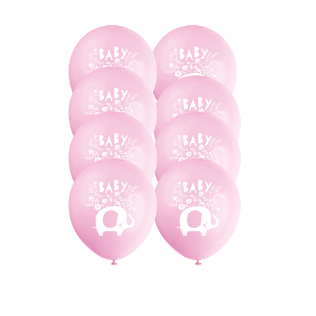 Baby Girl Floral Elephant Baby Shower Helium Balloon Set I My Dream Party Shop