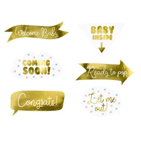 Gender Reveal Photo Props I Baby Shower Decorations