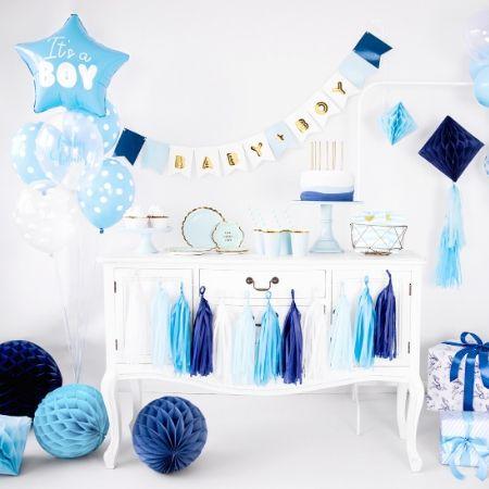 Baby Boy Garland I Gender Reveal Party Decorations I My Dream Party Shop UK
