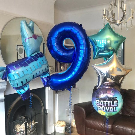 Gamer Foil Balloon Sets Inflated for Collection Ruislip I My Dream Party Shop