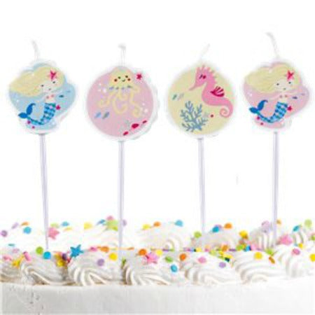 Be A Mermaid Candles I Pastel Mermaid Party Supplies I My Dream Party Shop I UK