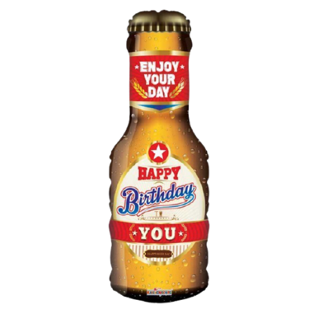 Helium Happy Birthday Beer Bottle Supershape Sets I Helium Balloons I My Dream Party Shop