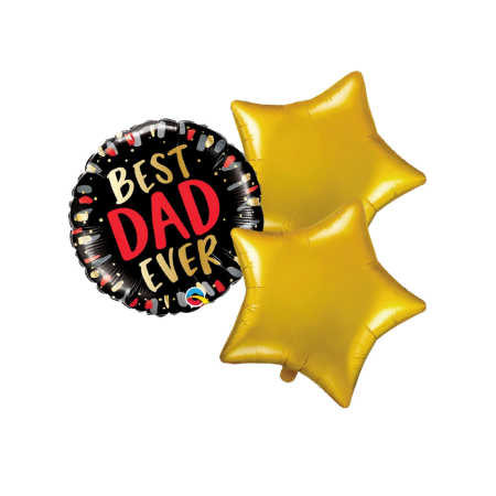 Best Dad Ever Gold Helium Balloon Set for Collection Ruislip I My Dream Party Shop