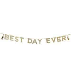 Gold Best Day Ever Garland I Rapunzel Party Decorations I My Dream Party Shop I UK
