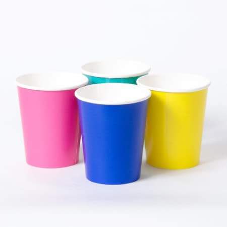 Birthday Brights Cups I Set of 12 Rainbow Party Cups I My Dream Party Shop UK