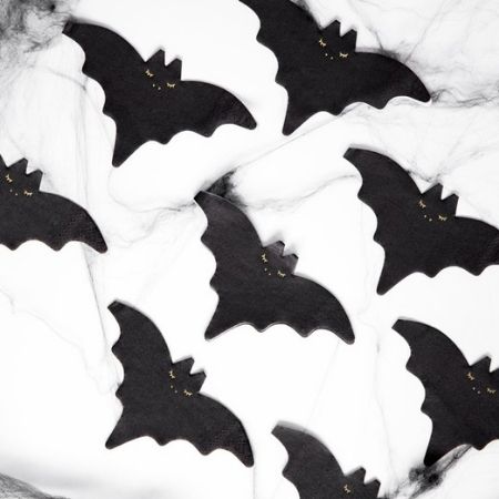 Black Bat Shaped Napkins I Halloween Party Decorations I My Dream Party Shop