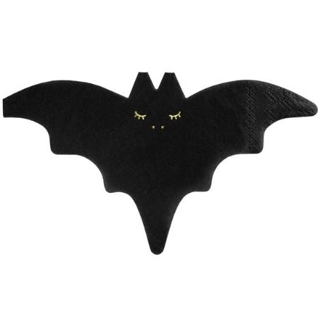 Black Bat Shaped Napkins I Modern Halloween Party Decorations I My Dream Party Shop UK