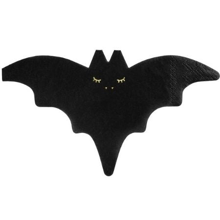 Black Bat Shaped Napkins I Modern Halloween Party Tableware I My Dream Party Shop UK