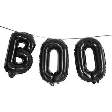 Black Boo Halloween Garland Balloons I Halloween Party Supplies I My Dream Party Shop I UK