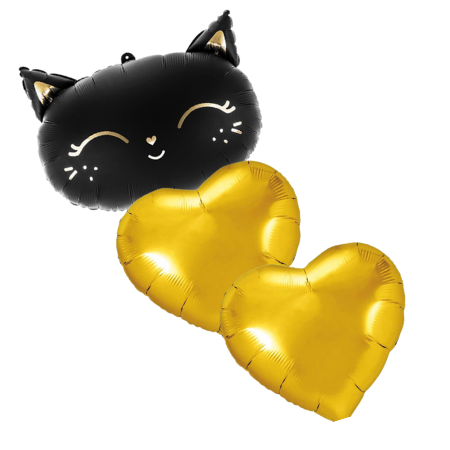 Cute Black Cat Foil Balloon I Helium Balloons Ruislip I My Dream Party Shop