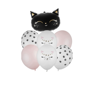 Black Cat and Cat Latex Helium Balloon Bouquet I Collection Ruislip I My Dream Party Shop