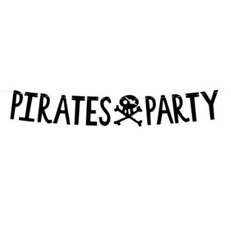 Black Pirate Party Garland I Modern Pirate Party Supplies I My Dream Party Shop UK