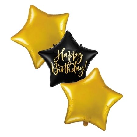 Black and Gold Birthday Helium Balloon Sets I Balloons for Men Ruislip I My Dream Party Shop