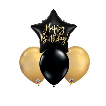 Black and Gold Birthday Helium Balloon Sets I Balloons for Men Ruislip I My Dream Party Shop