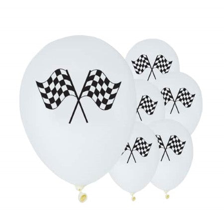 Checkered Formula One Balloons I Racing Car Party Supplies I My Dream Party Shop UK