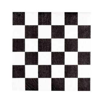 Black and White Chequered Napkins I Formula One Party I My Dream Party Shop