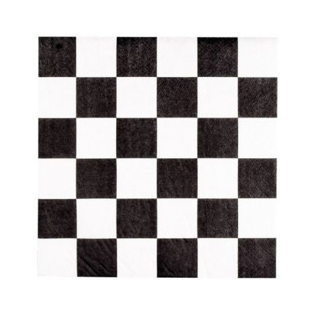 Black and White Chequered Napkins I Formula One Party I My Dream Party Shop