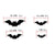 Black Bat Cutout Silhouettes I Modern Halloween Party Decorations I My Dream Party Shop I UK