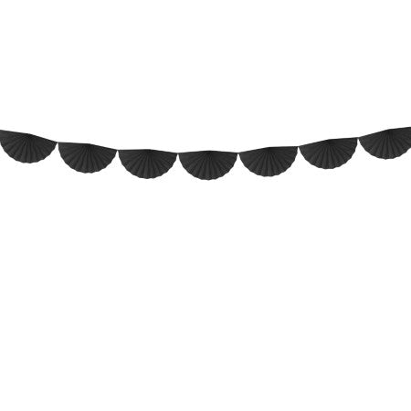 Black Fan Garland I Modern black Party Decorations I My Dream Party Shop I UK