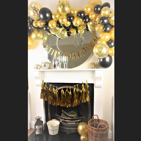 Gold and Black Balloon Garland Kit I Cool Party Balloons I My Dream Party Shop I UK