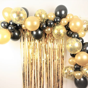Black and Gold Balloon Garland Kit I Balloon Decorations I My Dream Party Shop I UK
