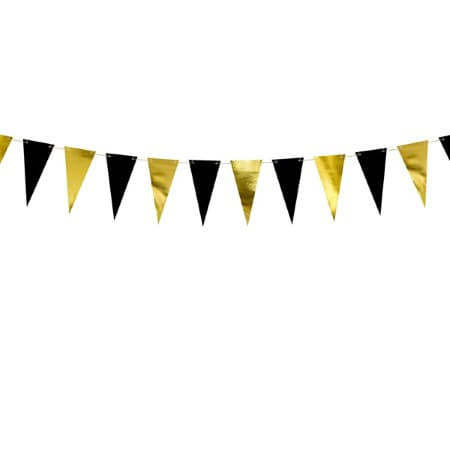Mini Black and Gold Bunting I Garlands and Bunting I My Dream Party Shop I UK