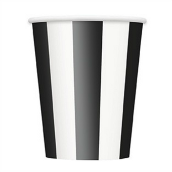 Black and White Striped Cups I Black and White Party Tableware I My Dream Party Shop I UK