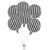 Black and White Striped Foil Balloon I Black and White Party Supplies I My Dream Party Shop UK