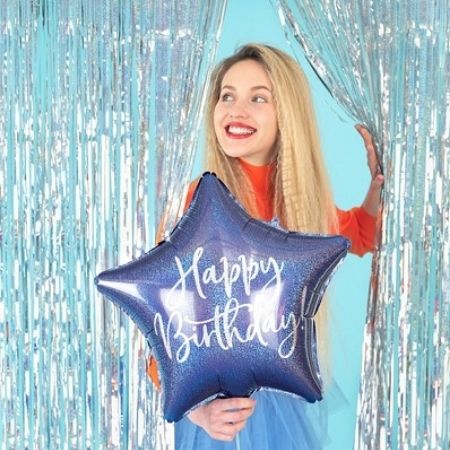 Blue Happy Birthday Star Balloon I Happy Birthday Balloons I My Dream Party Shop