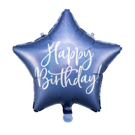 Blue Happy Birthday Star Balloon I Happy Birthday Balloons I My Dream Party Shop