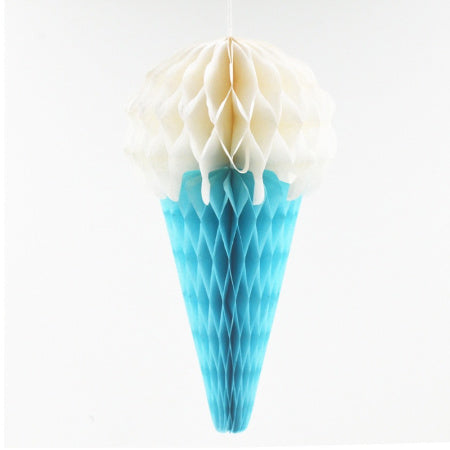 Mini Blue and White Ice Cream Honeycomb Decoration I Ice Cream Party I My Dream Party Shop I UK